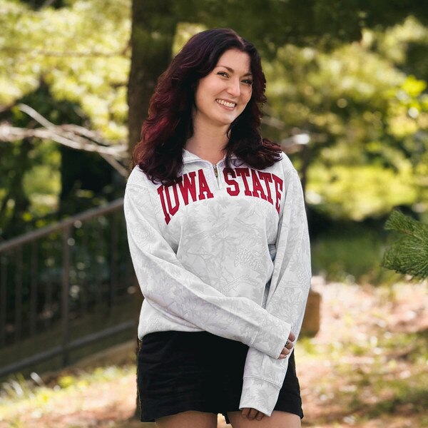 ZooZatz Iowa State Off-White Camo Quarter Zip
